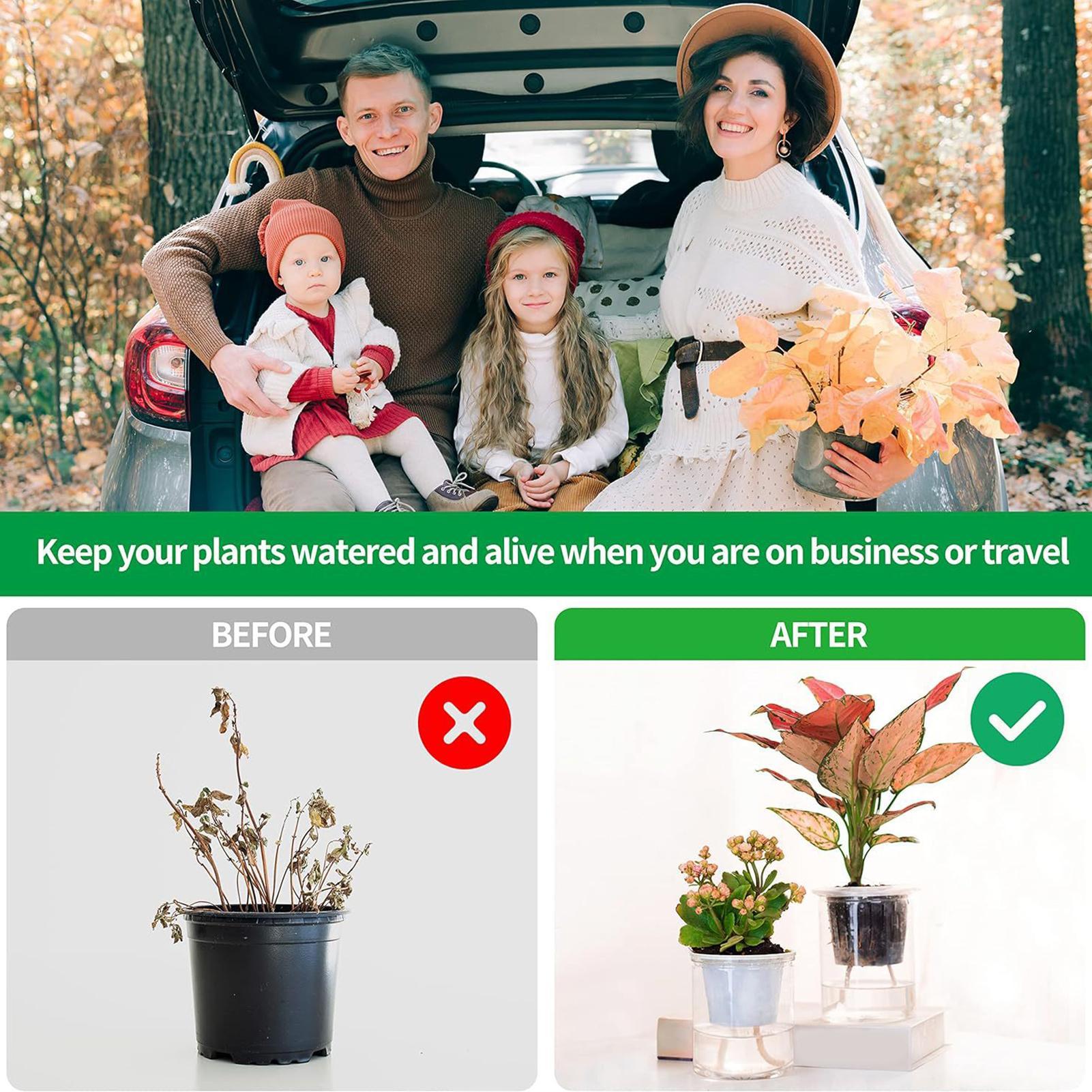 Automatic Plant Waterer - Pflanzenwickler für Selbstbewässerung, 2-teiliges automatisches Bewässerungsseil,