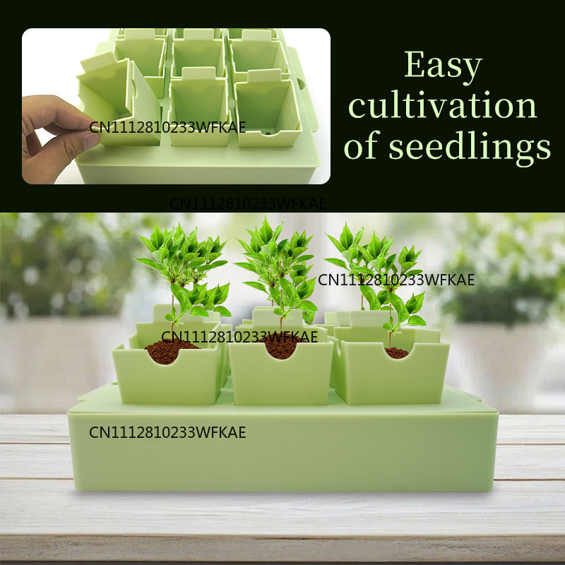 Seed Starter Trays - Neues Modell, Outdoor-Gartensaatgut-Anzuchtschale, Jiugongge Balkonpflanzen-Silikonbox für