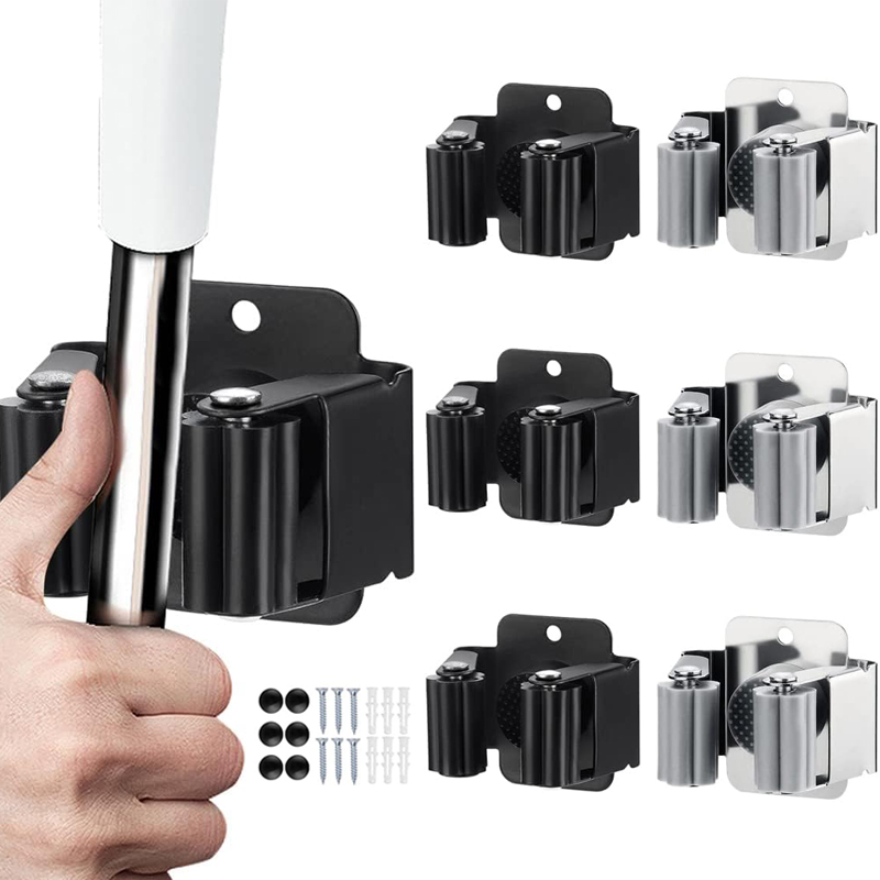 Gardening Tools Screwfix - Edelstahl-Mopphalter, Besenhalter, fester Ständer, Organizer für