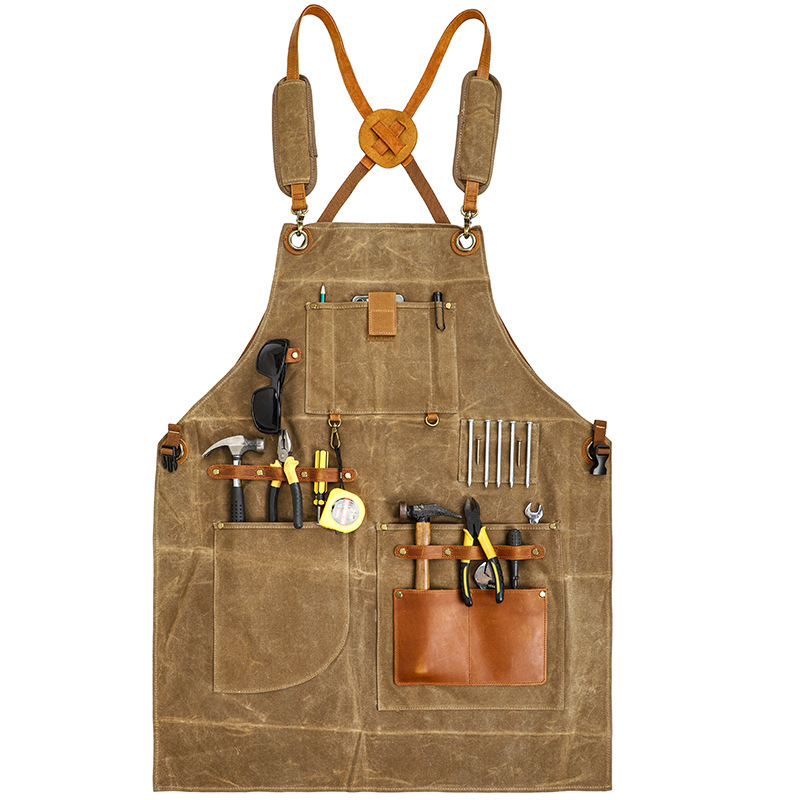 Gardening Tools Logo - Schürze aus gewachstem Segeltuch der Schwerindustrie,