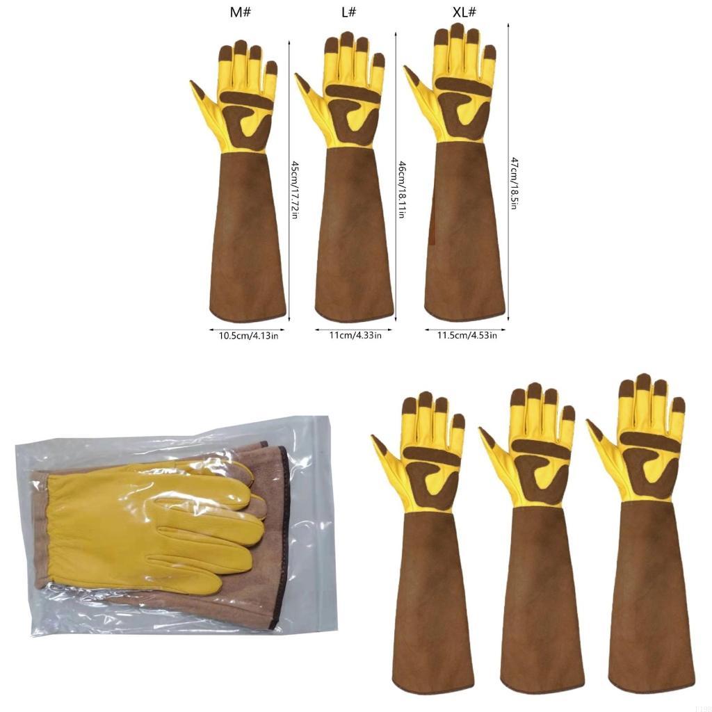 Garden Gloves Thorn Proof - F19B Leder-Rosenschnitthandschuhe, atmungsaktiv, langlebig, mit dornensicheren
