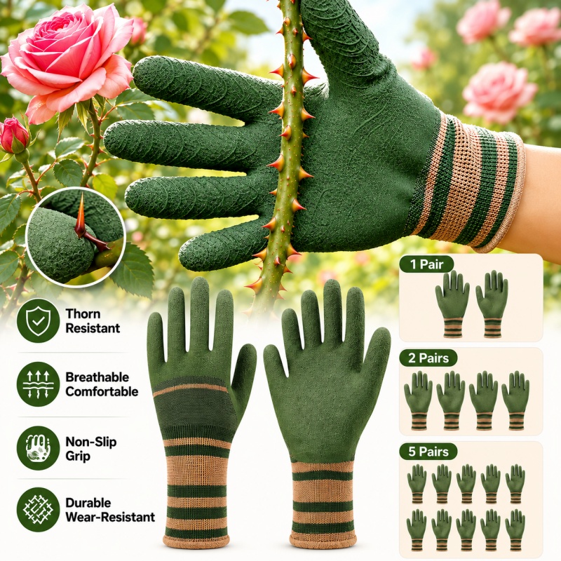 Garden Gloves Thorn Proof - Mehrzweck-Gartenhandschuhe, dornenfest, wasserdicht, schnittfest, rutschfester Griff