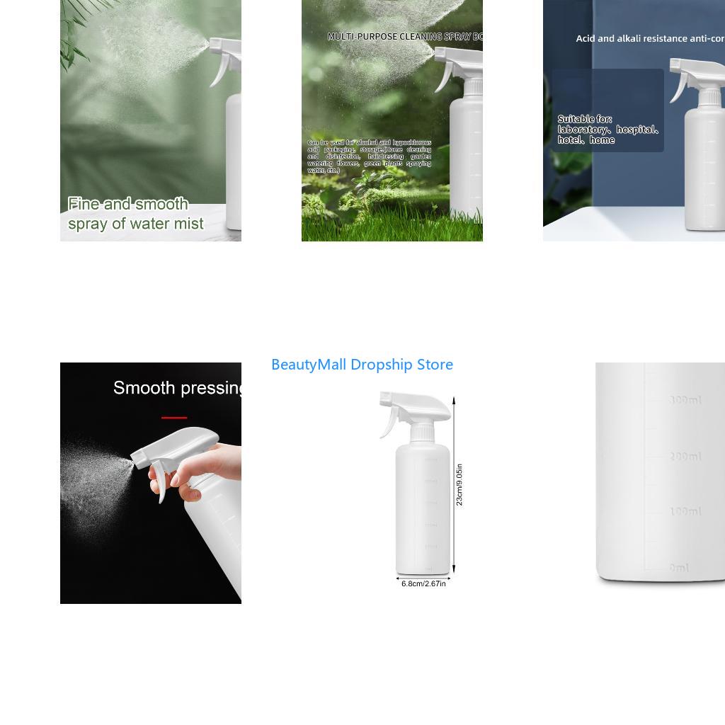 Gardening Tools Description - 40JD Ergonomische 500-ml-Sprühflasche mit Messmarkierung für