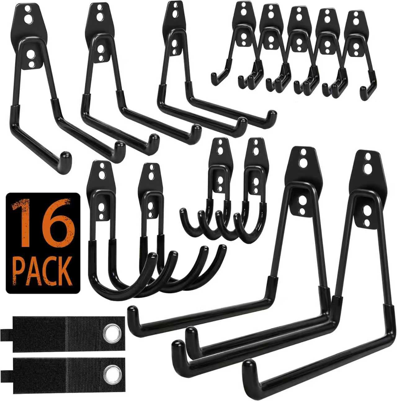 Gardening Tools Screwfix - 16-teiliges Set Robuste Metall-Wandhaken für Garage,