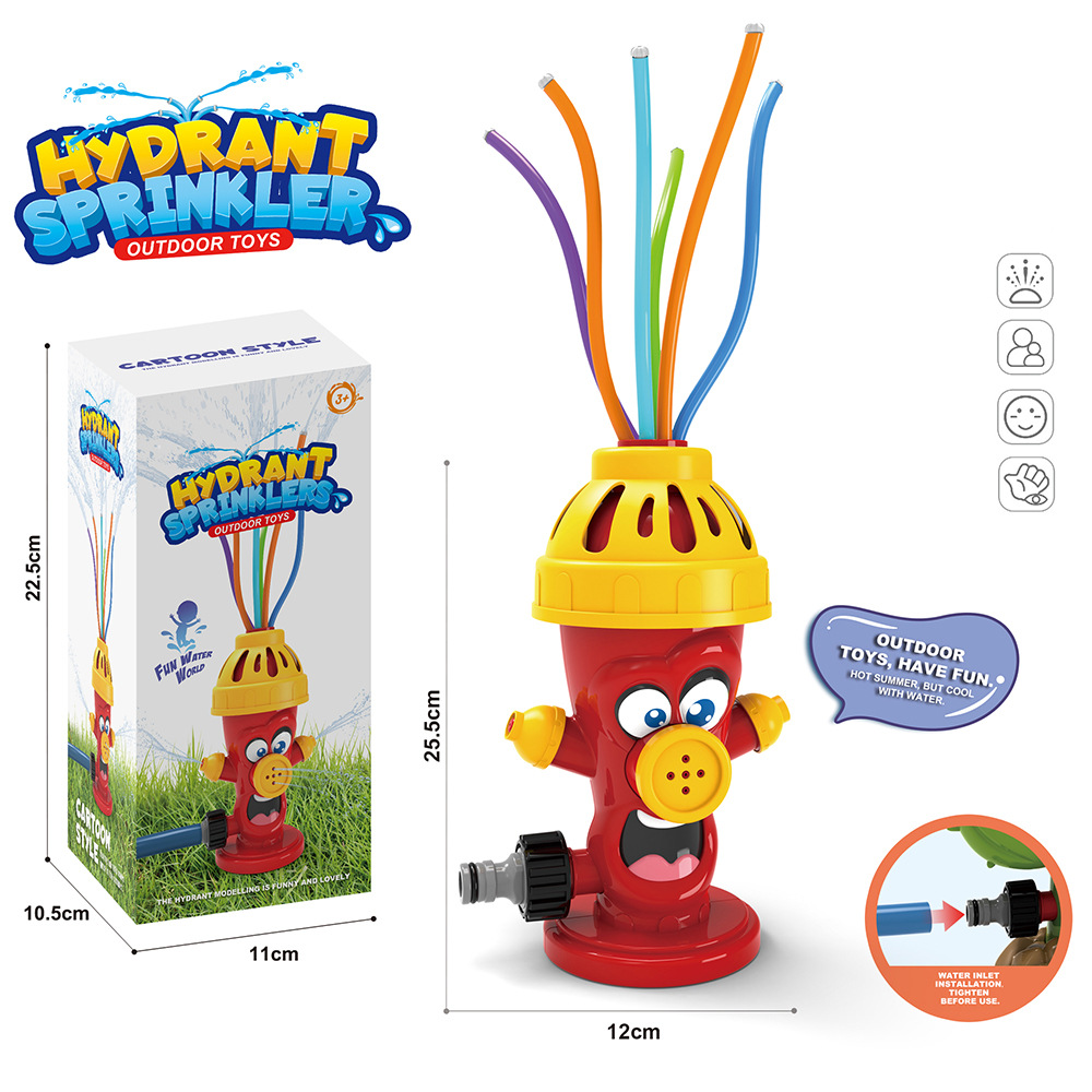 Gardening Tools Cartoon - Hydrant-Sprinkler-Wasserspielzeug für den Garten, Outdoor-Wasserspielzeug, Sommer-Hof-Cartoon-Spritzsprinkler,