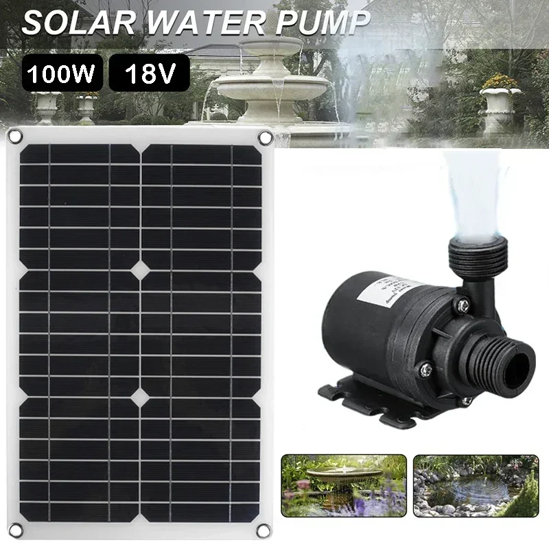 Gardening Tools Lowes - 100W 800l/h Bürstenlose Solar-Wasserpumpe Monokristallines Silizium