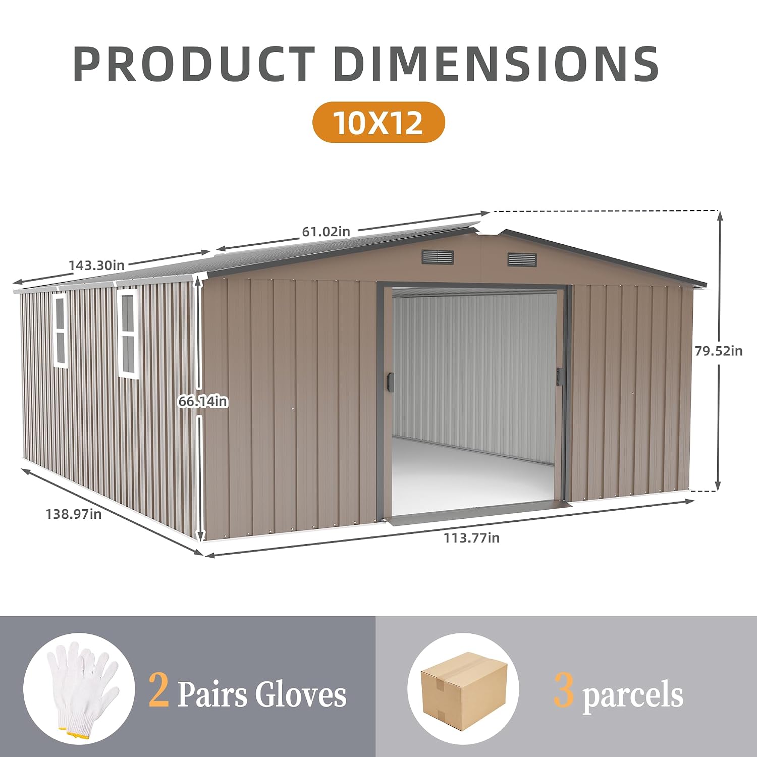 10x12 FT Outdoor-Lagerschuppen – Gardening Tools Storage Bewertung und Preis