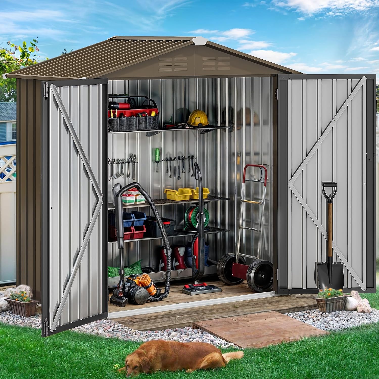6x4ft Metall-Gartenhaus, wasse – Gardening Tools Heavy Duty Bewertung und Preis