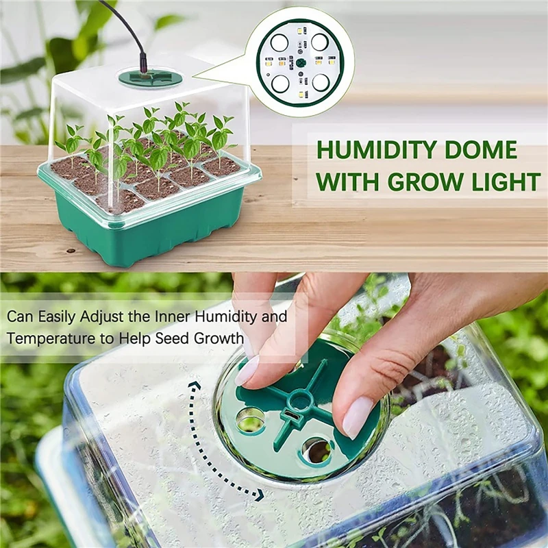 12-Zellen-LED-Wachstumslicht-S – Seed Starter Trays Bewertung und Preis