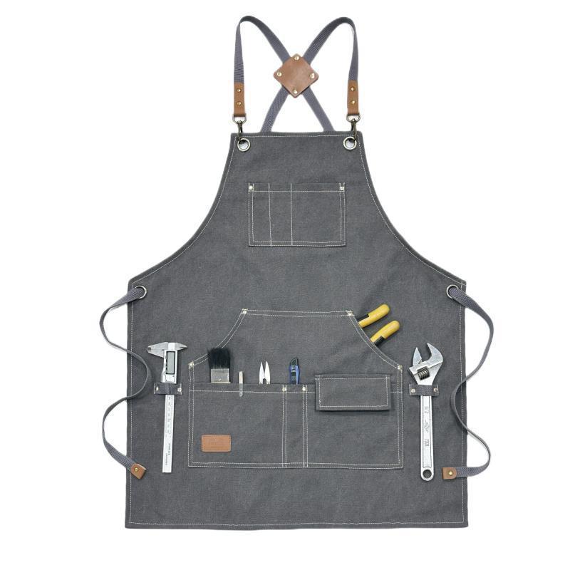Canvas-Schürze mit mehreren Ta – Gardening Tools Logo Bewertung und Preis