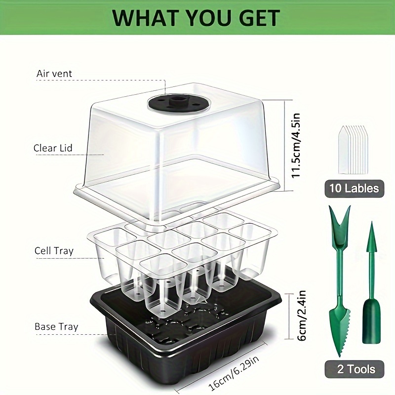 1/2/3er-Pack 12/24/36-Zellen S – Seed Starter Trays Bewertung und Preis
