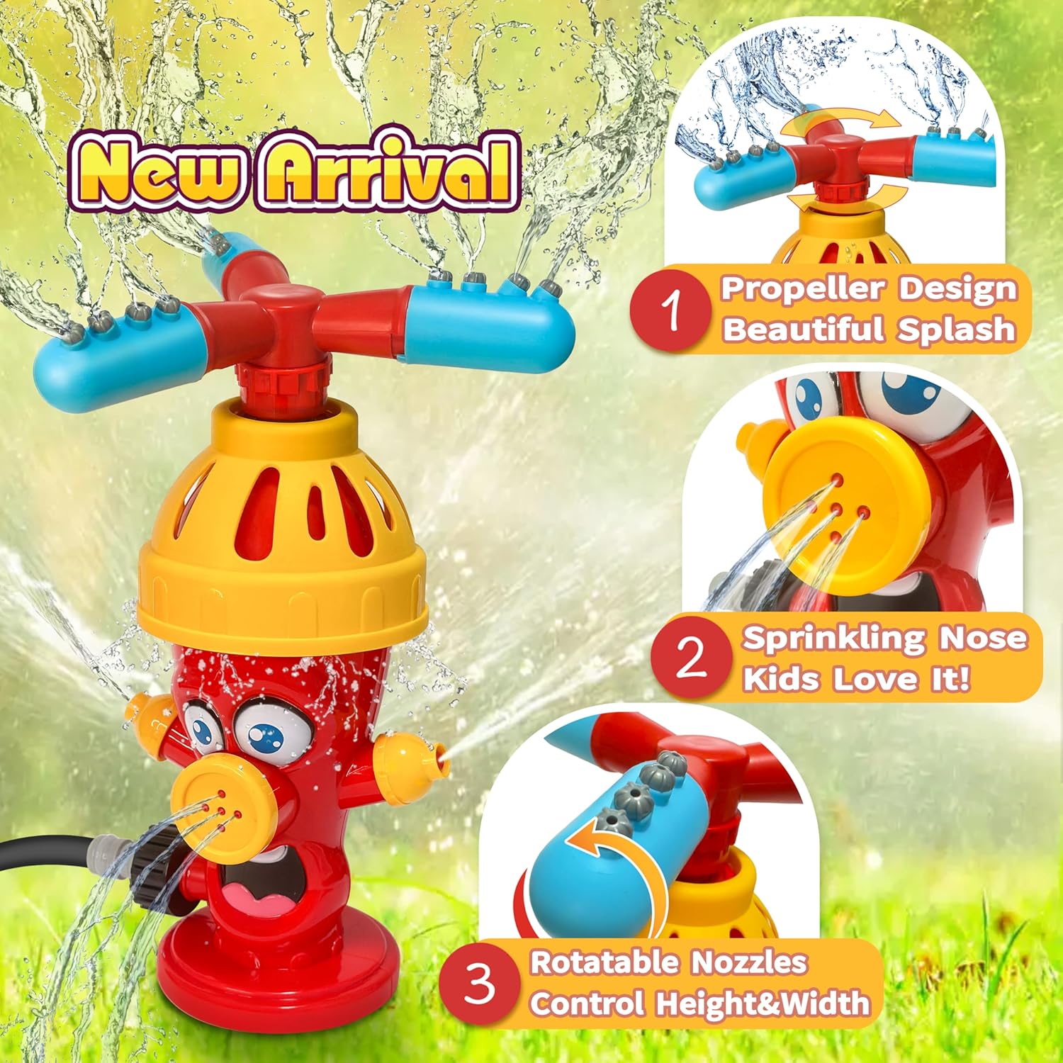 Hydrant-Sprinkler-Wasserspielz – Gardening Tools Cartoon Bewertung und Preis