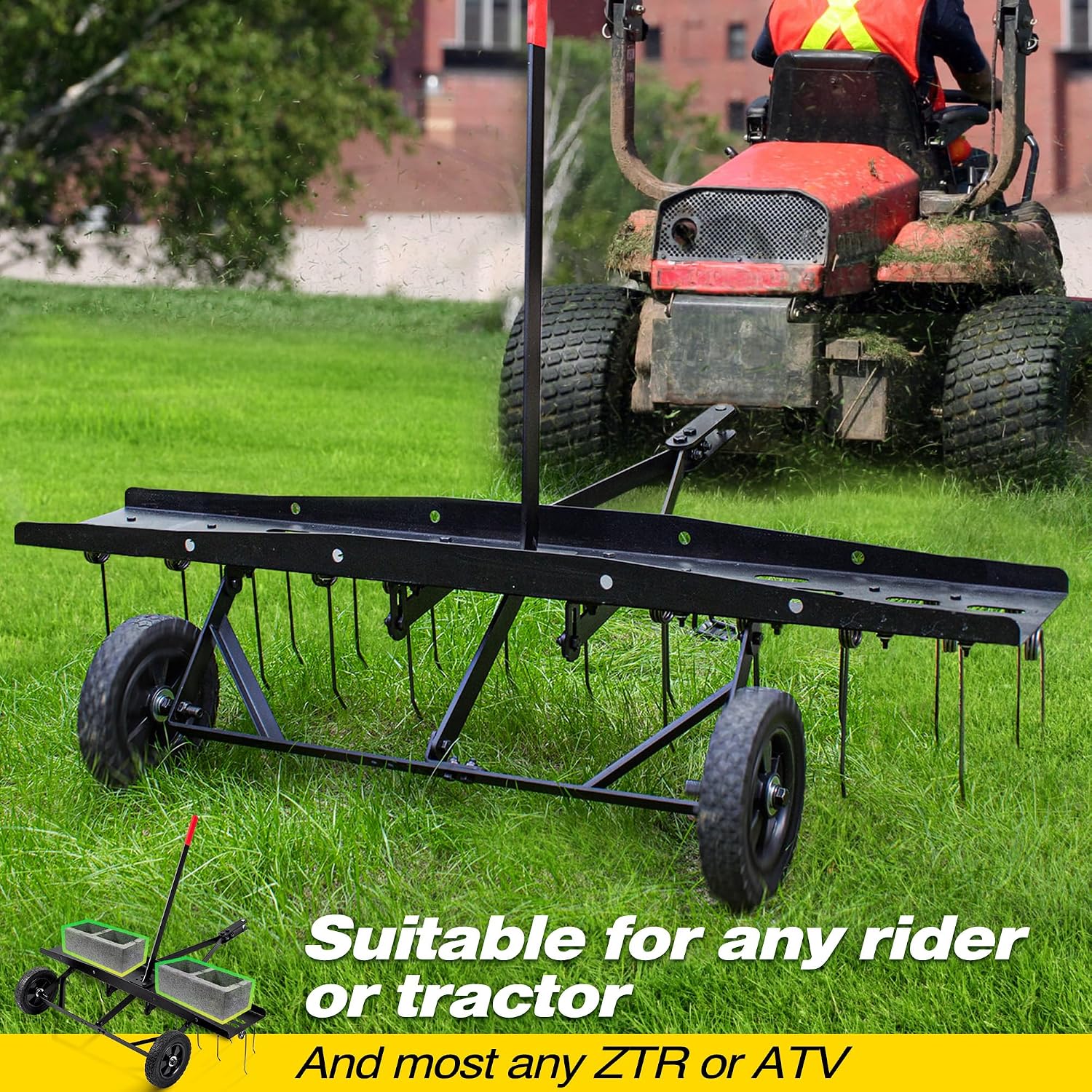 Anhängbare Rasenbelüfter-Bürst – Gardening Tools Heavy Duty Bewertung und Preis
