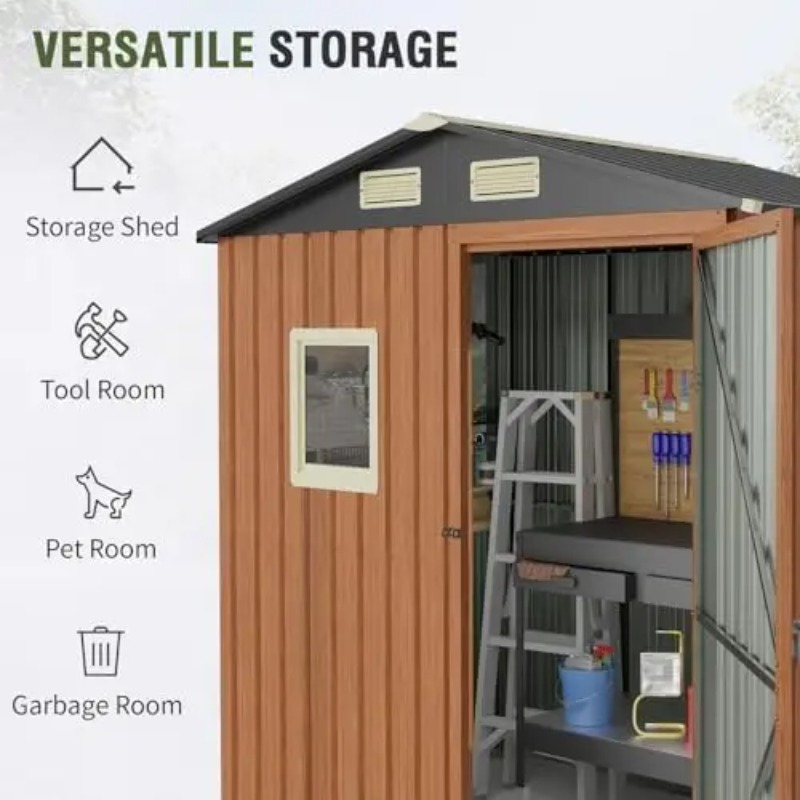 Outdoor-Lagerschuppen 6x4 Fuß, – Gardening Tools Storage Bewertung und Preis