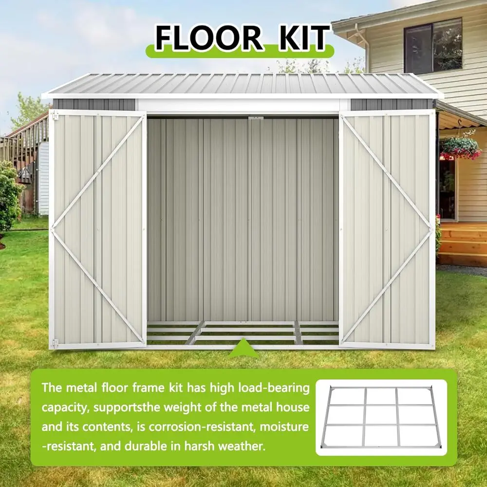 8ft x 6ft Metall-Gartenschuppe – Gardening Tools Storage Bewertung und Preis