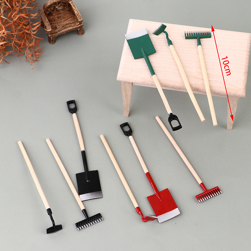 3 Stücke 1:12 Puppenhaus Minia – Gardening Tools Hoe Bewertung und Preis