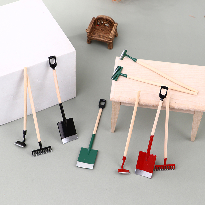 3 Stücke 1:12 Puppenhaus Minia – Gardening Tools Hoe Bewertung und Preis